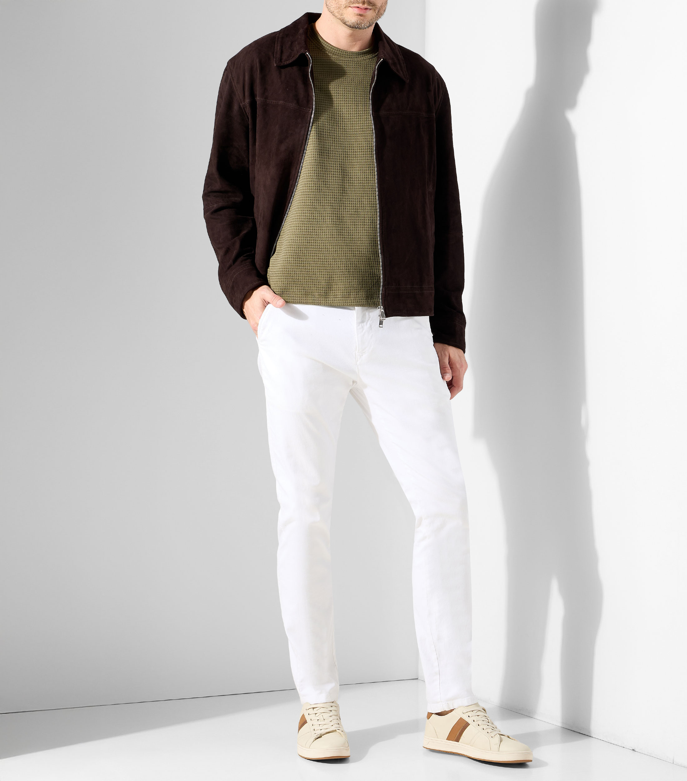 Playera cuello redondo manga corta lisa Hombre